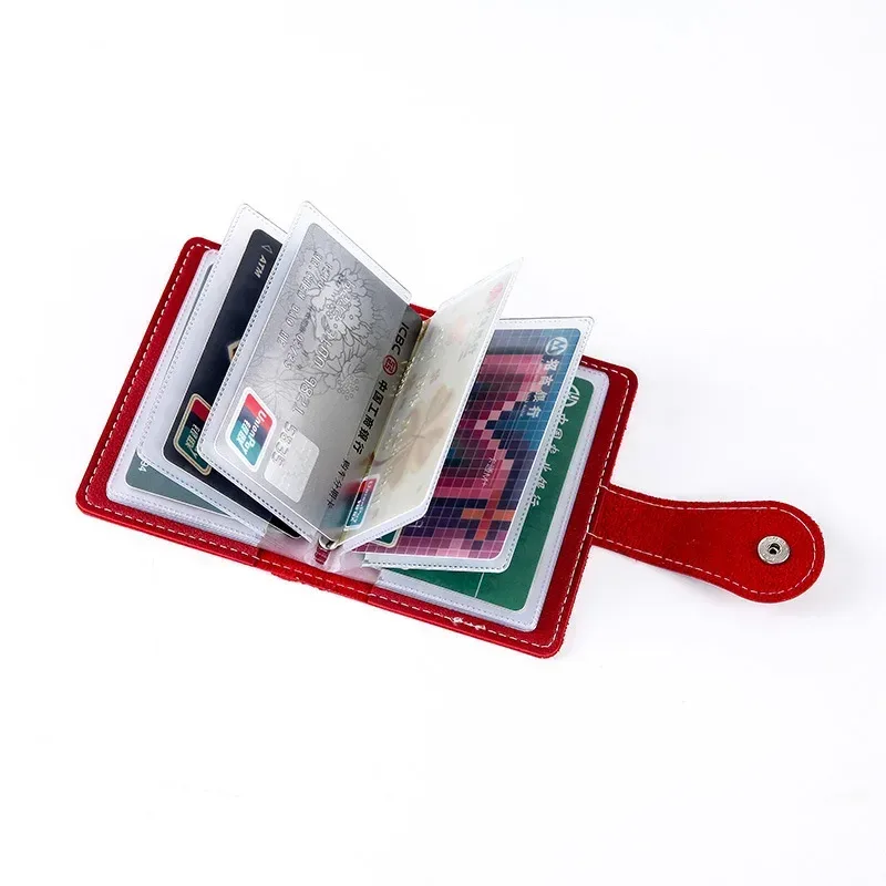 portefeuille en cuir pour femmes et hommes, 26 emplacements pour cartes d'identité et de crédit, blocage rfid, pochette de rangement