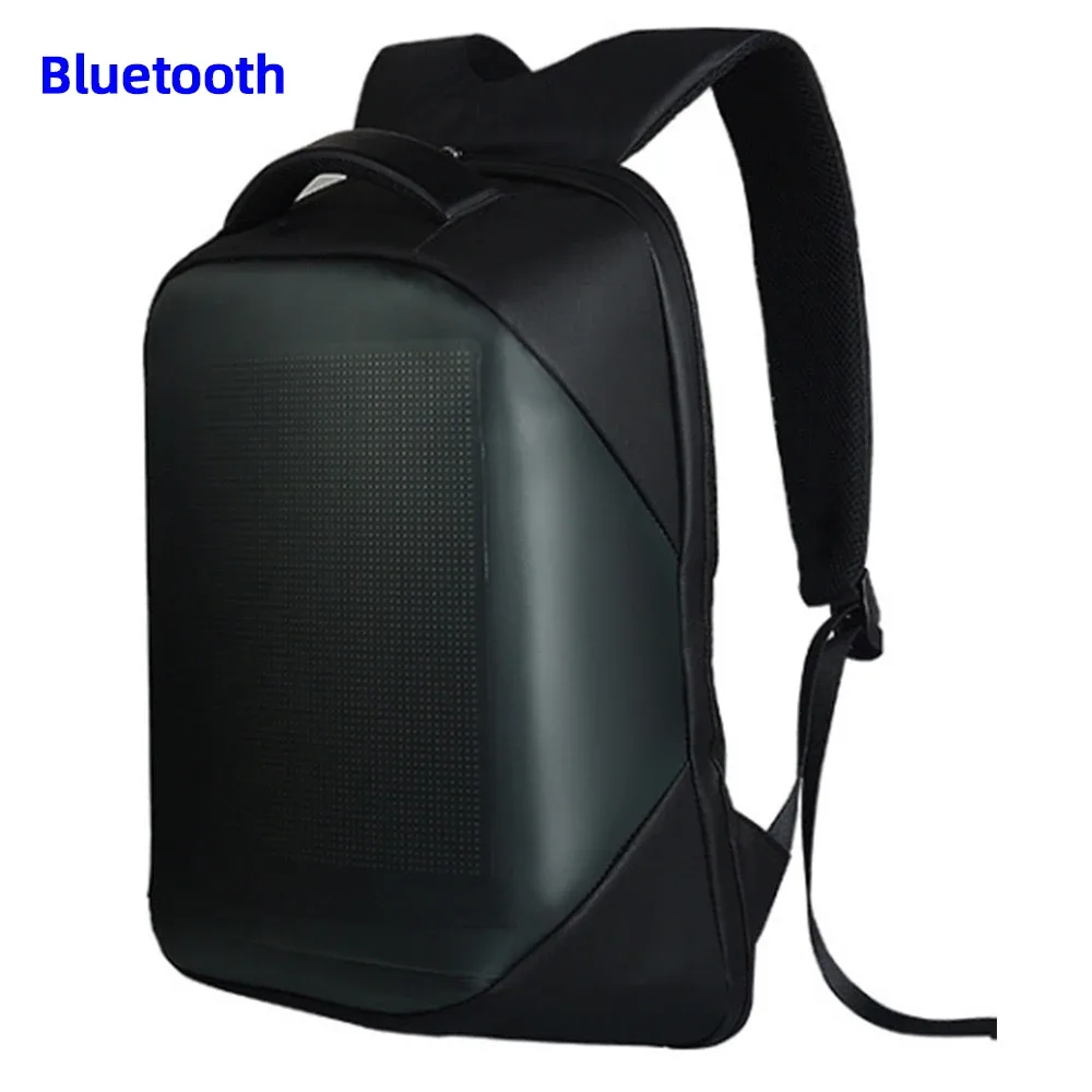 sac à dos led publicitaire avec écran, wi-fi et bluetooth pour voyage express, personnalisable avec nom et logo, pour homme