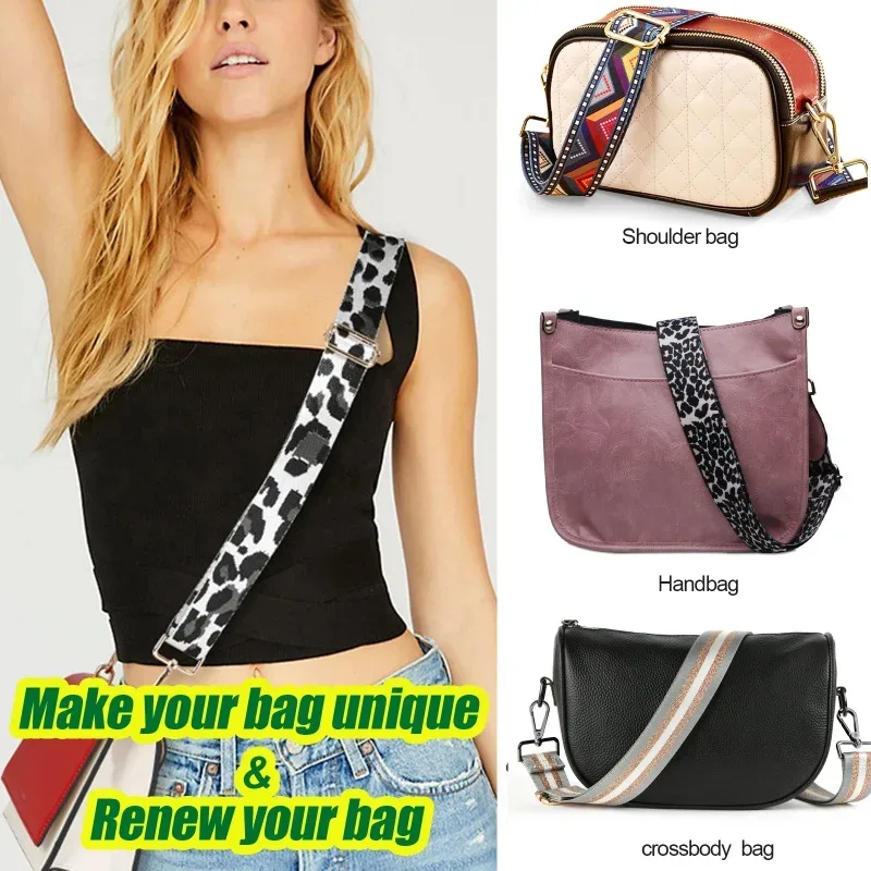 ike marti-sac à bandoulière en nylon et coton pour femme, plusieurs sangles colorées, accessoires de sac initiés, ceinture réglable