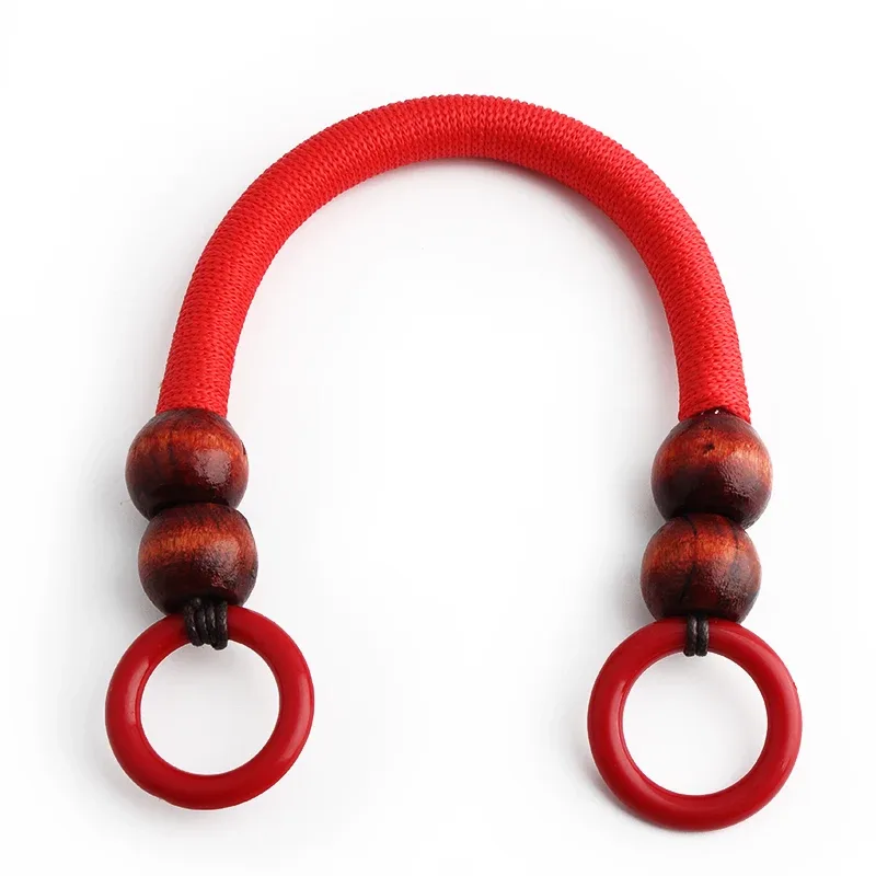 sangle de portefeuille en ulde nylon avec perles en bois, poignée de remplacement, quatre perles en bois, sac à bandoulière en forme de u, poignée de boîte-cadeau, 4 pièces