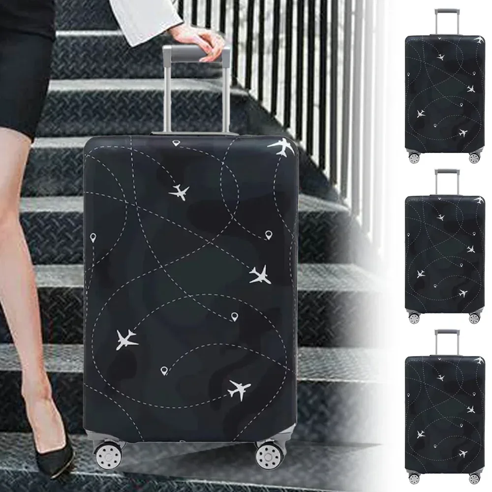 juste de protection en tissu pour bagages, housse anti-poussière anti-rayures, valise trempée pour sac de 18 à 32 pouces, lettre blanche, accessoires de voyage