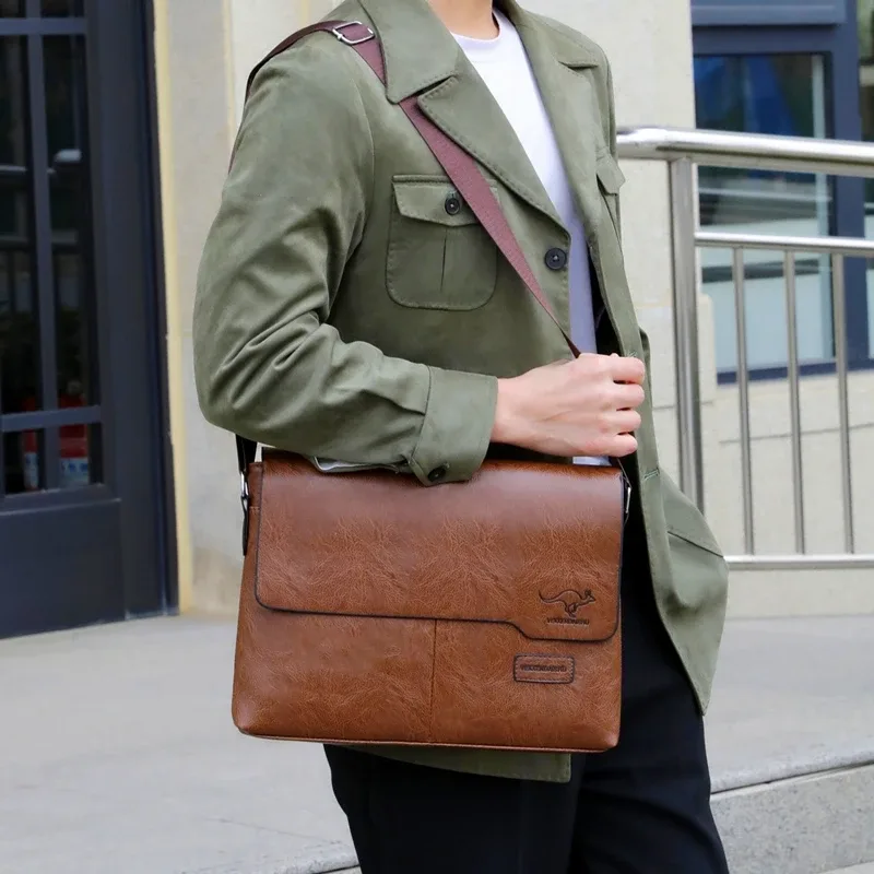 marque de luxe hommes sac à bandoulière pour ipad cuir affaires sac à main hommes sac de messager grand sac à bandoulière latéral mode homme sac à bandoulière