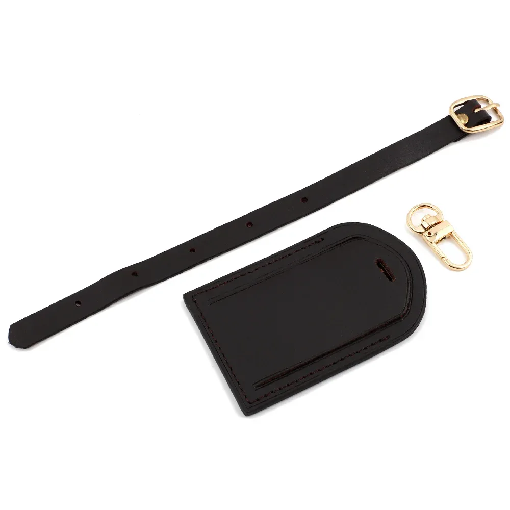 étiquettes de bagage en cuir tanné végétal pour sacs à main, valises, sacs d'affaires et cartes d'embarquement – accessoires de voyage