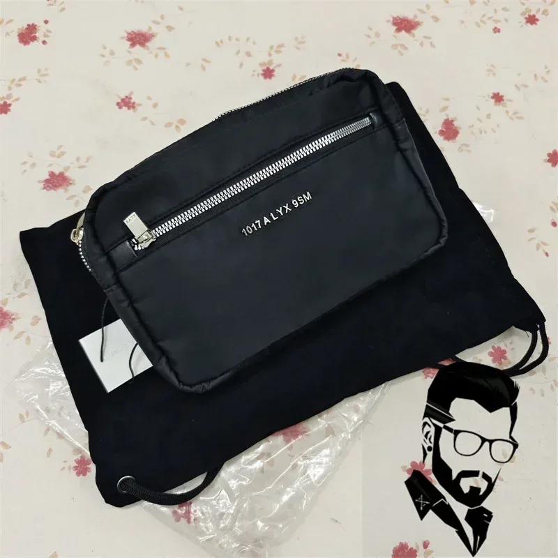sac de taille alyx en tissu nylon noir, sac à dos de haute qualité pour hommes et femmes, avec fermeture éclair
