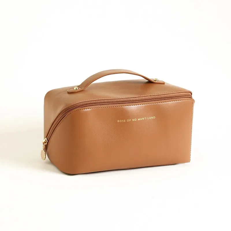 trousse de maquillage d'oreiller portable-nouveau style voyage pour femmes grande capacité organisateur de cosmétiques trousse de toilette pochette de rangement de cosmétiques
