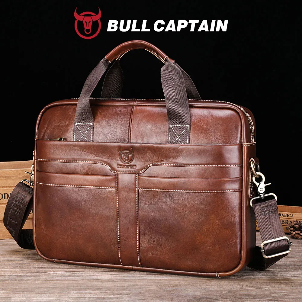 Porte documents Cuir Véritable Cuir Vache Blanc Marron Rectangle Poignée Supérieure Bandoulière Amovible Loquet Usage Professionnel Voyage Affaires