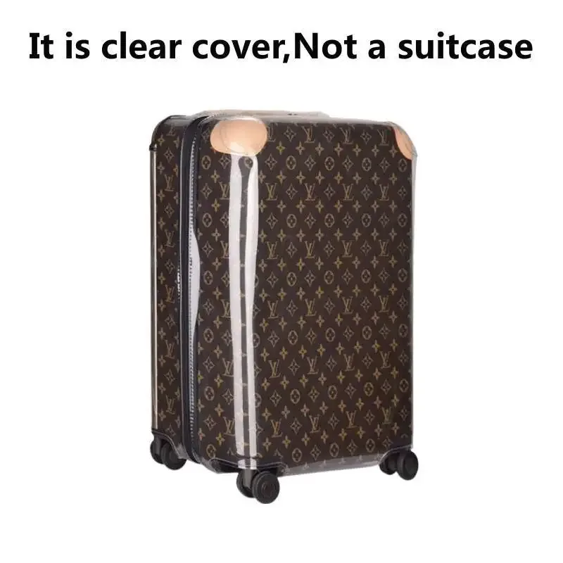 housse de bagage pour valise 50cm 55cm 70cm, protection anti-poussière, couvertures transparentes épaisseur pvc, accessoires de voyage personnalisés transparents