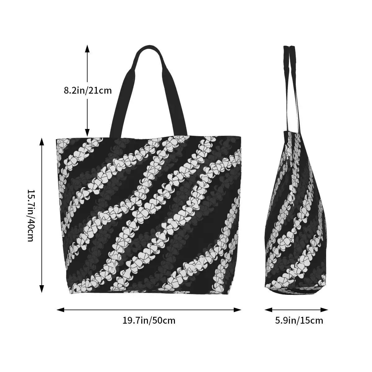 puakenikeni simple leis sur turquoise shopping sac fourre-tout toile grande capacité sacs à bandoulière shopper épicerie sac à main pour les femmes