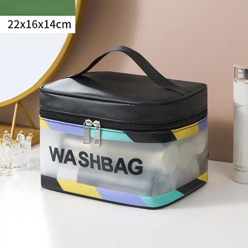 trousse de maquillage mate, grande capacité, imperméable, sac de rangement pour cosmétiques, trousse de maquillage portable à main