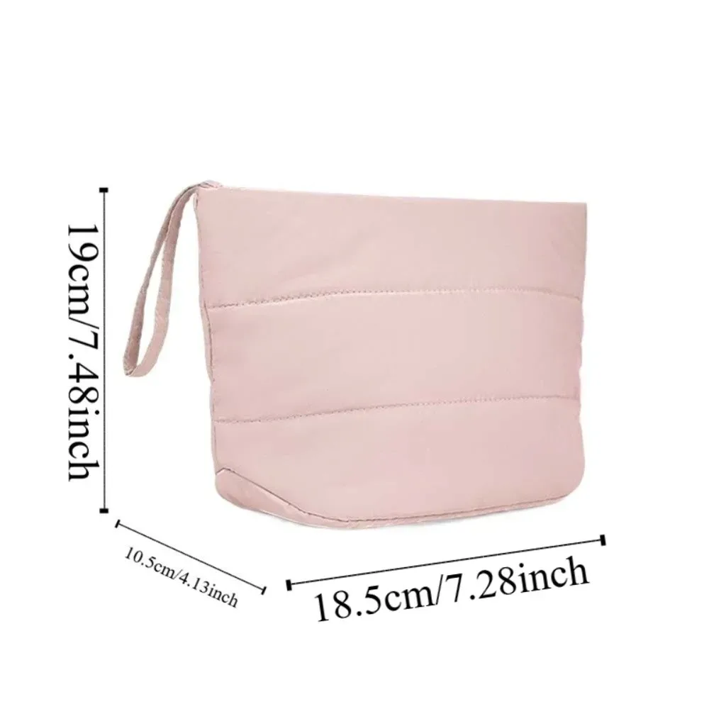 pochette de rangement couleur bonbon pour sac à main, grande capacité, pour maquillage, rouge à lèvres, serviettes hygiéniques, en coton doux