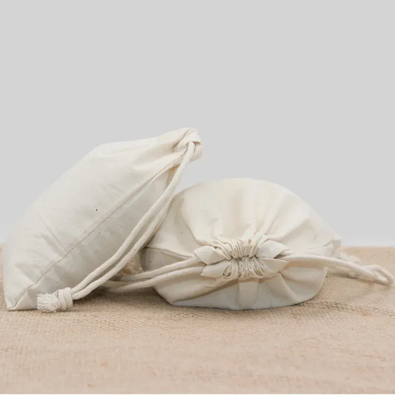 sacs en toile de grande taille en coton épais avec cordon de serrage pour le commerce de détail, sacs de rangement de grande capacité pour la maison, sacs portables pour la cuisine