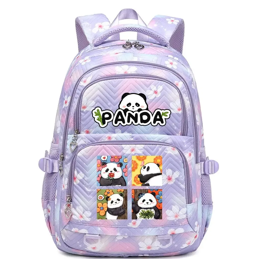 nouveau panda he hua sac à dos mignon dessin animé imprimé étudiant cartable mode garçons filles haute qualité grande capacité voyage sacs à dos
