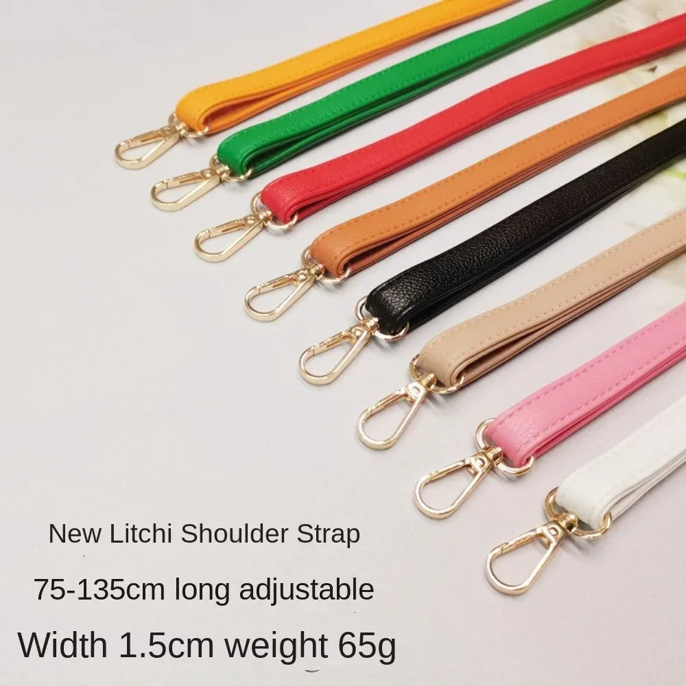 sangle de sac à bandoulière en cuir pu, sangle de remplacement réglable pour sac à bandoulière, motif litchi, ceinture de sac à main détachable pour femmes