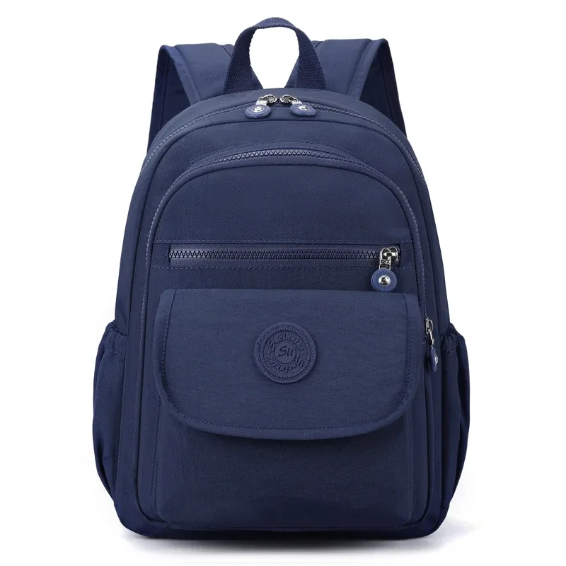 sac à dos de voyage noir élégant et léger pour femmes, grande capacité, avec bretelles réglables, pour l'école et les loisirs b