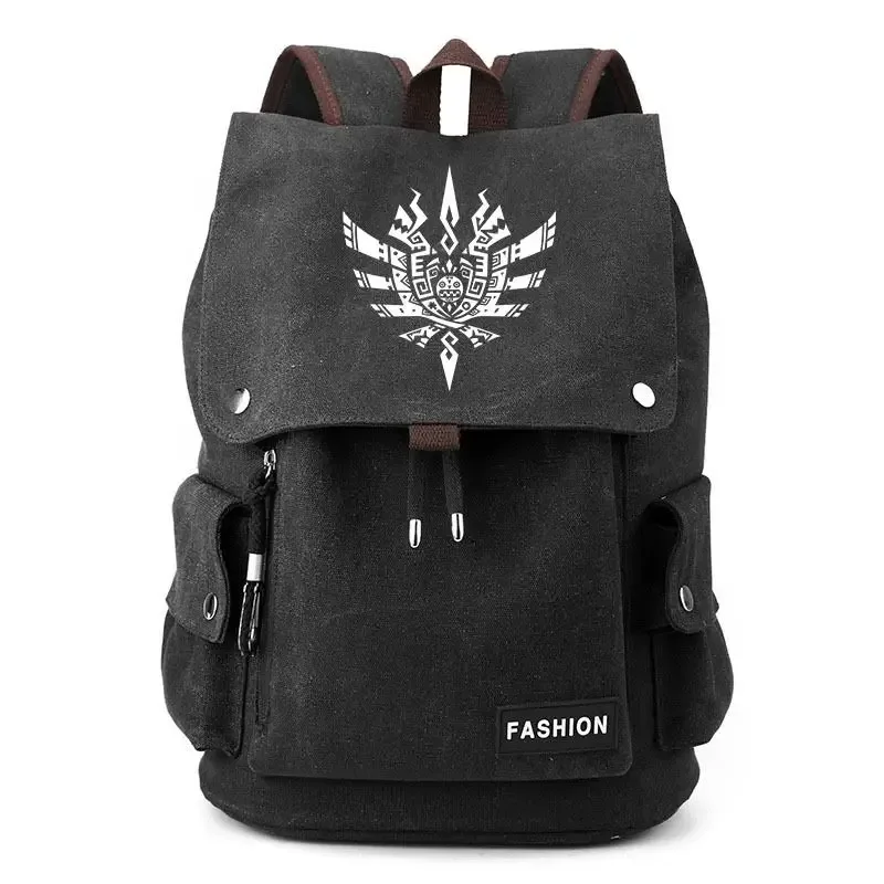 sac à dos monster hunter wilds felyne rathian nergigante pour hommes et femmes, sac à dos de jeu, sac à dos à bandoulière unisexe