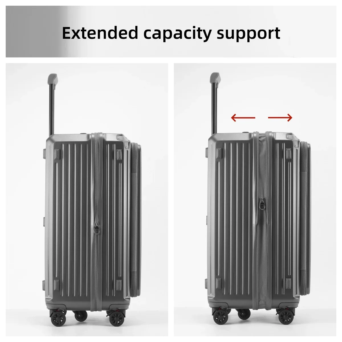  valise extensible de grande capacité avec serrure tsa, ouverture latérale, bagage à roulettes, coque rigide en pc, 20 pouces, bagage cabine pour voyage.