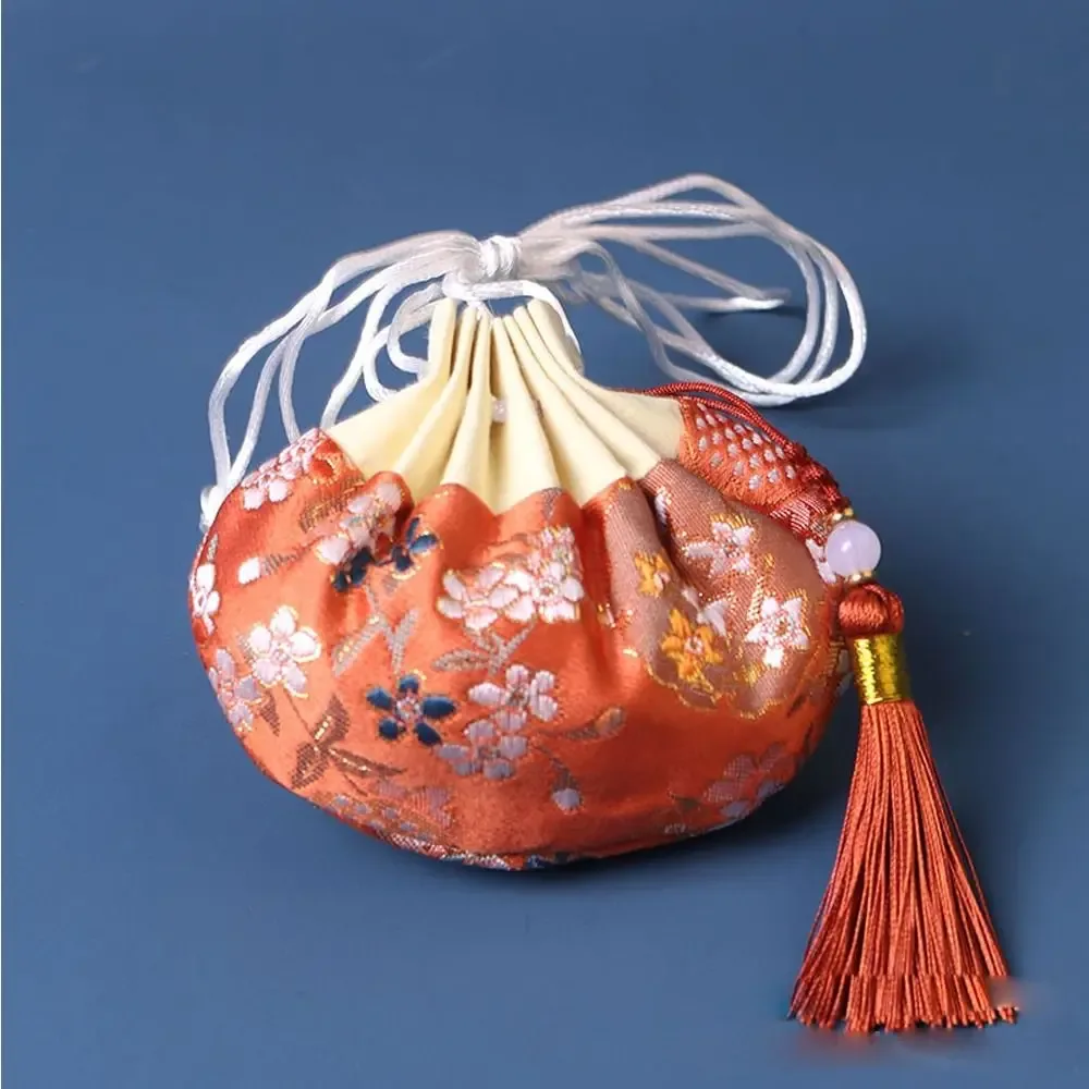 sac à main décoratif à motifs floraux pour femmes, pochette de rangement en poudre pour bijoux, style africain et chinois
