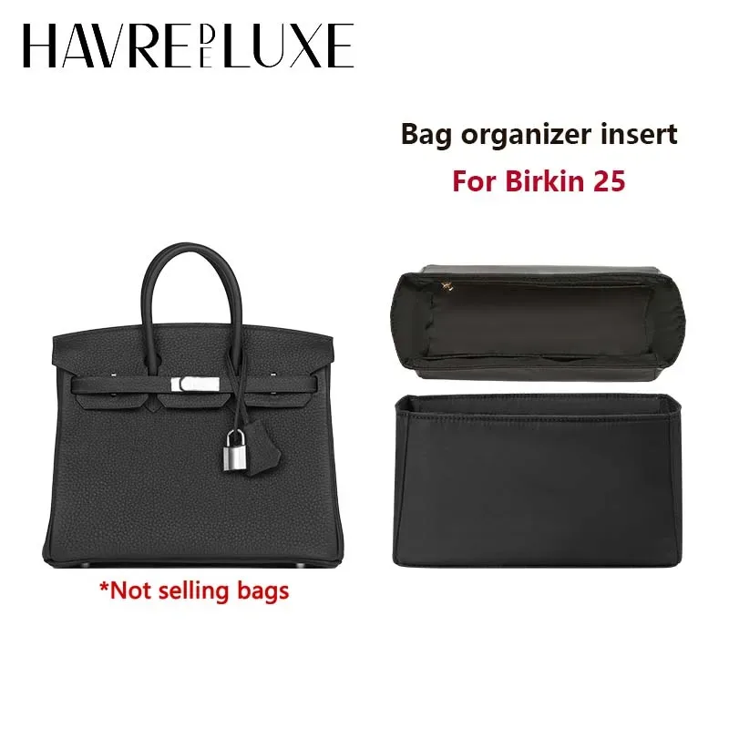 organisateur de sac pour birkin 25, en nylon, support de rangement pour sac platinum, rangement ordonné, modification intérieure soignée, accessoires de sac.