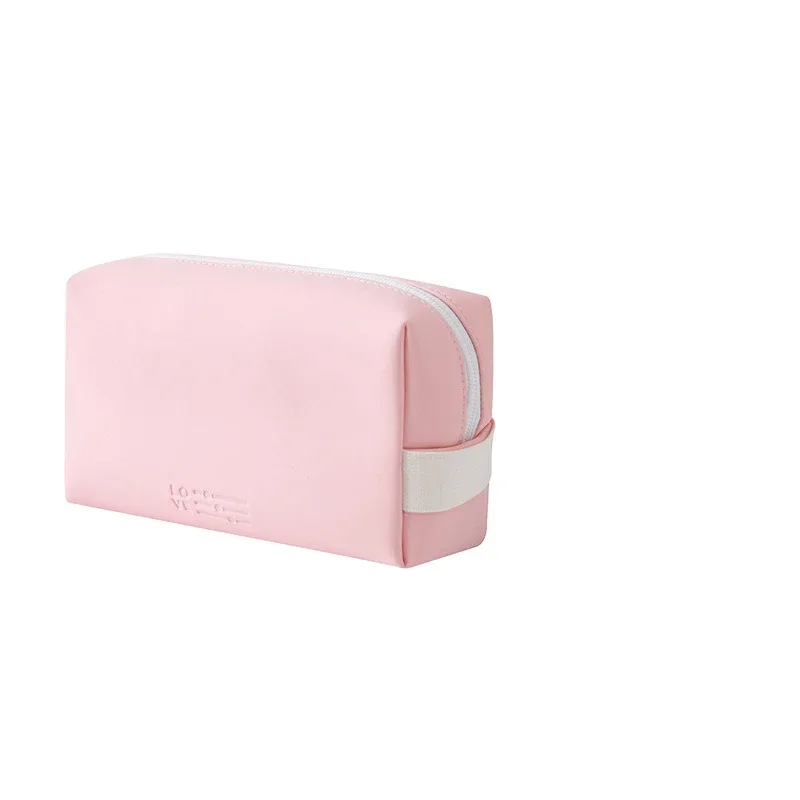 sac à cosmétiques imperméable en pu pour femmes, sacs de voyage mignons aux couleurs acidulées, sacs de maquillage portables pour femmes, sac de rangement pour articles de toilette, boîte organisatrice