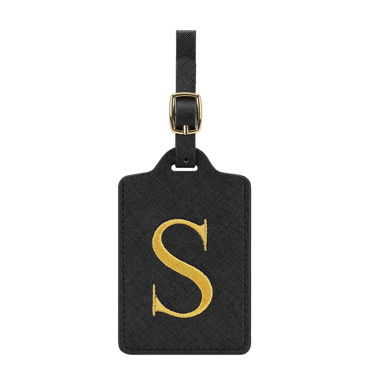 étiquette de bagage personnalisée avec 26 lettres, étiquette de nom initiale pour valise, accessoires de voyage anti-perte, adaptée aux voyages, à l'école