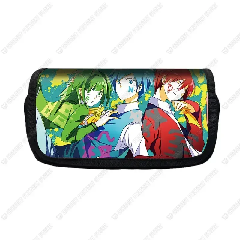 trousse à cosmétiques anime assassination irritation room pour garçons et filles, sac de papeterie pour étudiants, boîte à stylos de grande capacité