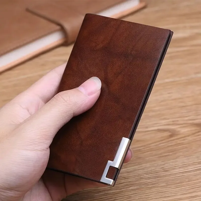 nouveau porte-cartes fin pour homme, en métal, multi-emplacements pour cartes d'identité, cartes de crédit, permis de conduire, organisateur ultra-fin, portable, de qualité supérieure