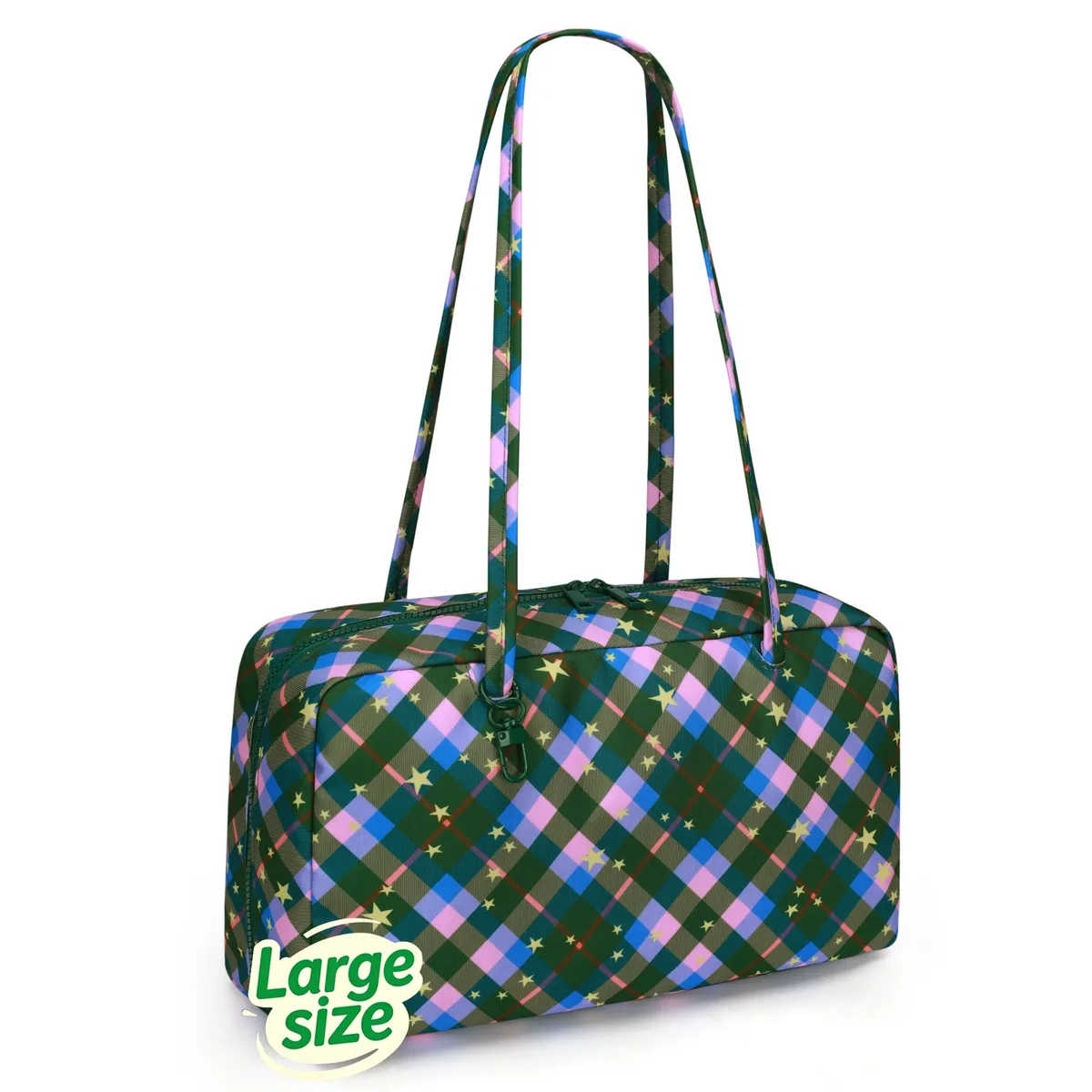 sac fourre-tout en nylon, sac à bandoulière pour femme avec clip porte-clés, sac à main léger à fermeture éclair, idéal pour le travail quotidien, les voyages, la gym, cadeau pour maman