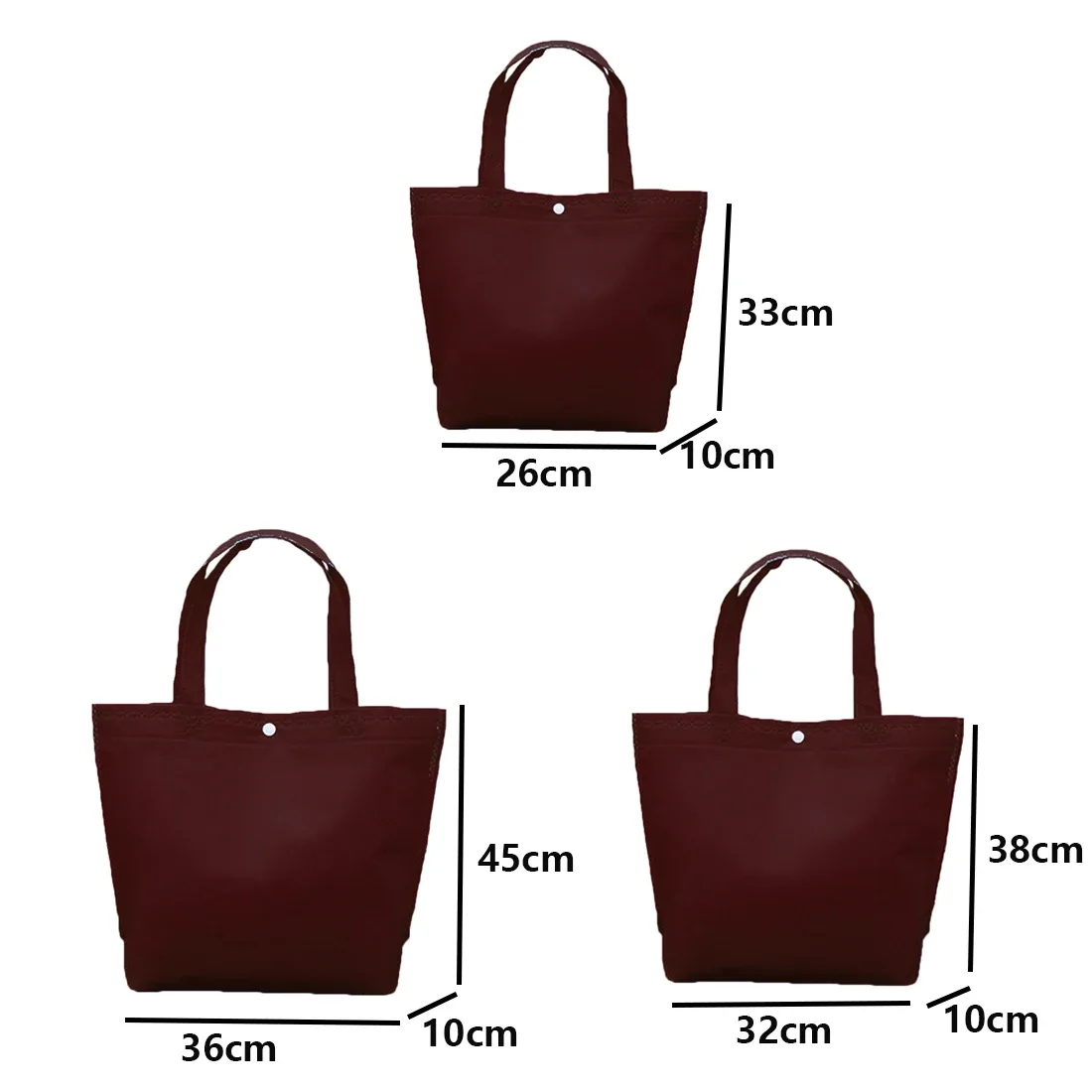 sac à main solide avec bouton pour femme, fourre-tout de grande capacité, sac d'épicerie, cadeau réutilisable, sacoche de rangement portable