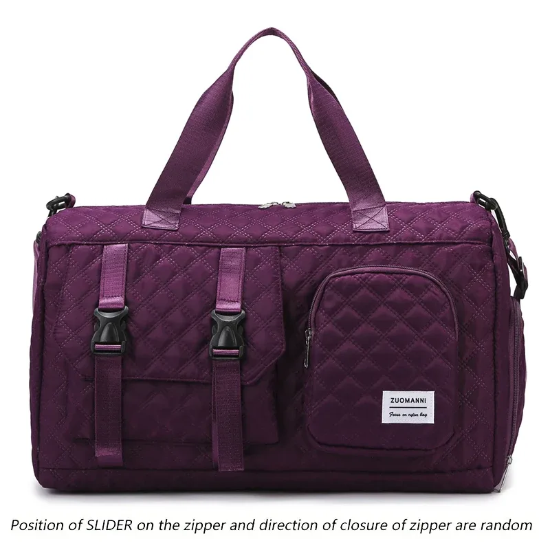 sac de voyage en nylon durable, sac de sport portable pour les voyages de nuit, sac d'entraînement à bandoulière, argyle spacieux