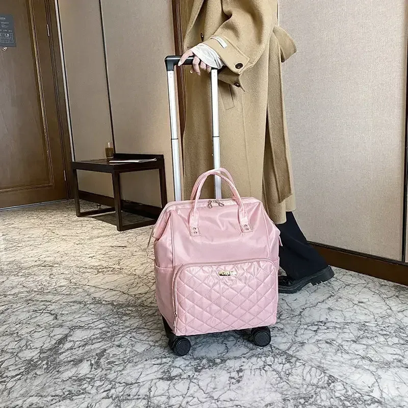 valise oxford université noire motif géométrique poignées latérales sac dos femme voyage grande capacité