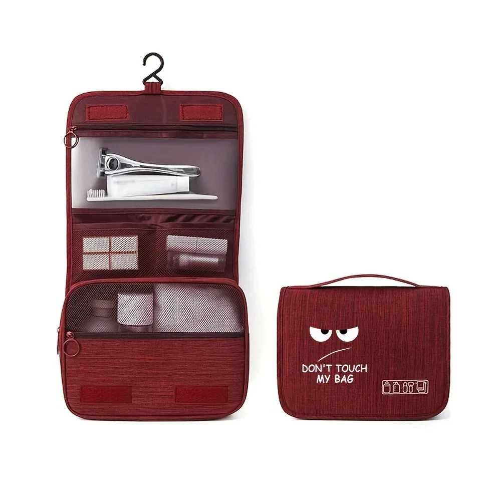 sac de maquillage portable à motif de dessin animé, unisexe, organisateur de cosmétiques de grande capacité, trousse de toilette suspendue pour femmes et hommes, pour le lavage, le rasage et le maquillage.