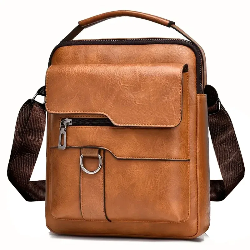 sac à bandoulière multi-usage pour homme, idéal pour le travail, sacoche en pu avec poignée, sac à dos professionnel décontracté