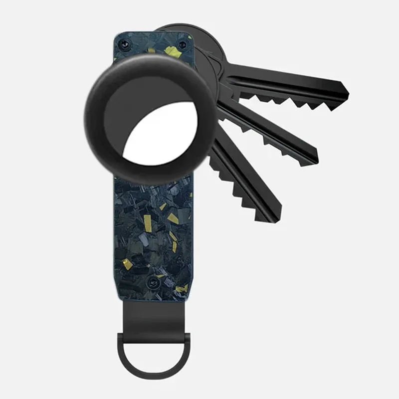 organisateur de clés anti-perte en métal avec étui pour airtag compatible avec le traceur apple airtag (sans airtag)