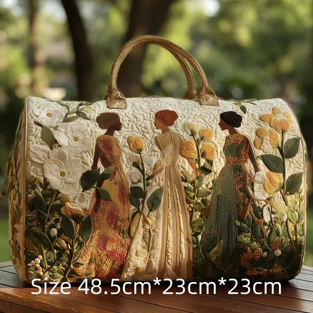sac de voyage 3d matelassé afrique pour femme, sac de week-end bohème avec imprimé carte des femmes africaines, bagage cabine, sacs de festival uniques