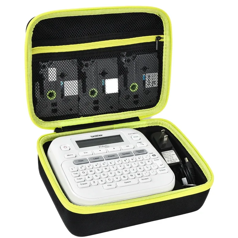 Étui compatible avec l’imprimante d’étiquettes Brother P-Touch PTD220 D210, modèle pour usage domestique et professionnel, avec support de rangement et organisateur de transport (ÉTUI SEUL).