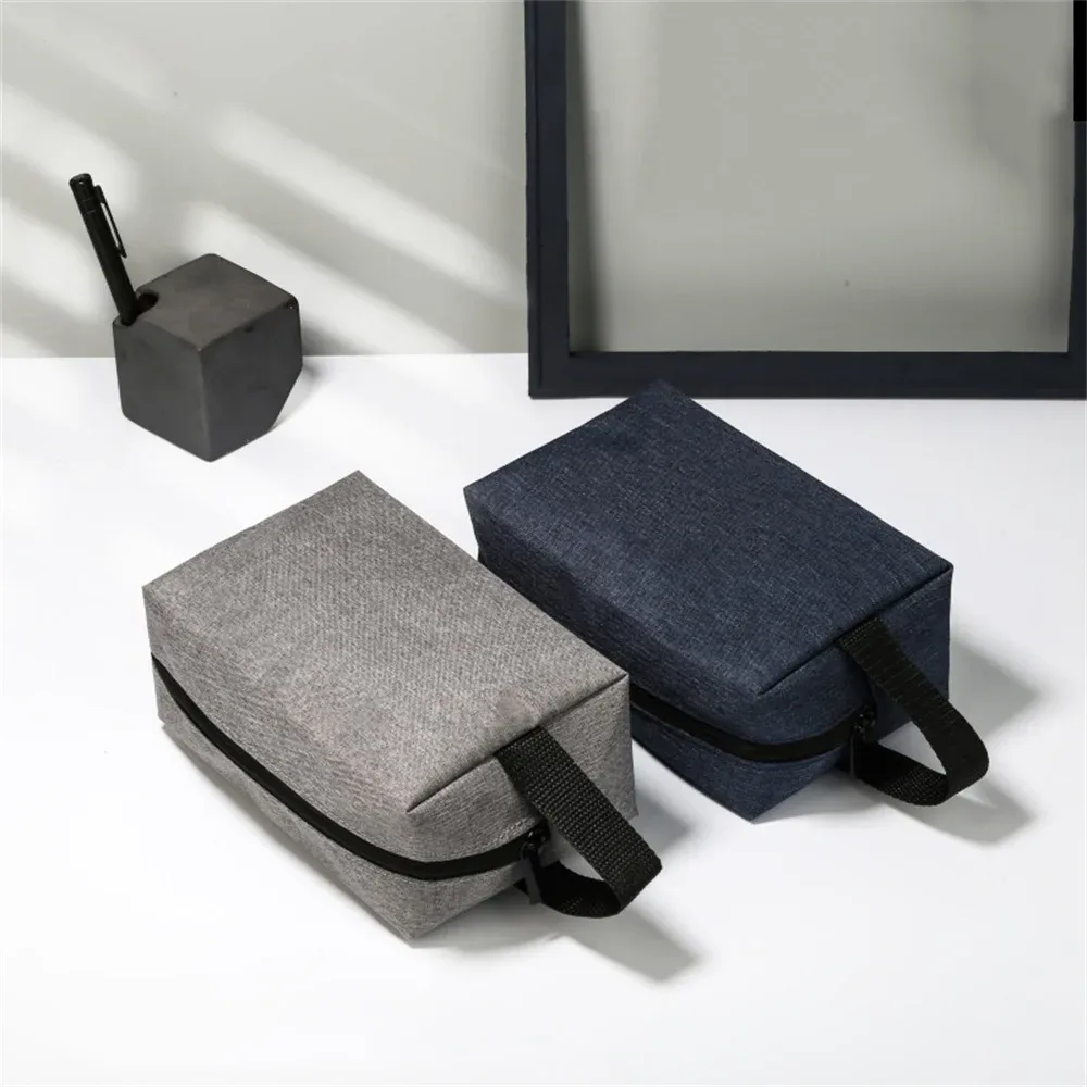 trousse de maquillage étanche oxford grill pour hommes et femmes, trousse de toilette de voyage, trousse de lavage en poudre, trousse de cosmétiques, étui de la présidence