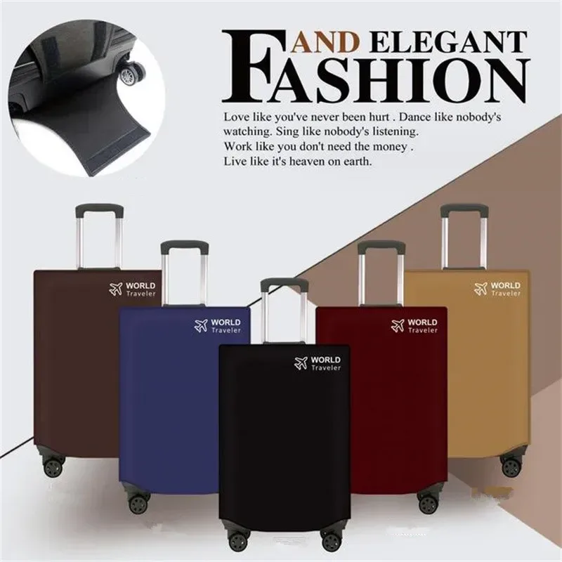 housse de protection noire extensible pour bagages de voyage, housse anti-poussière pour valise de 24/26/28/30 pouces - accessoire de voyage protecteur