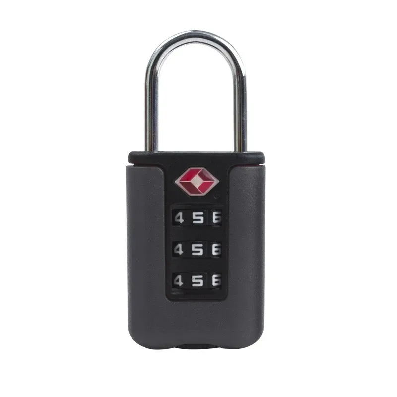 cadenas serrure tsa plastique zinc noir compact rotatif boutons chiffres poignée métallique usage voyage