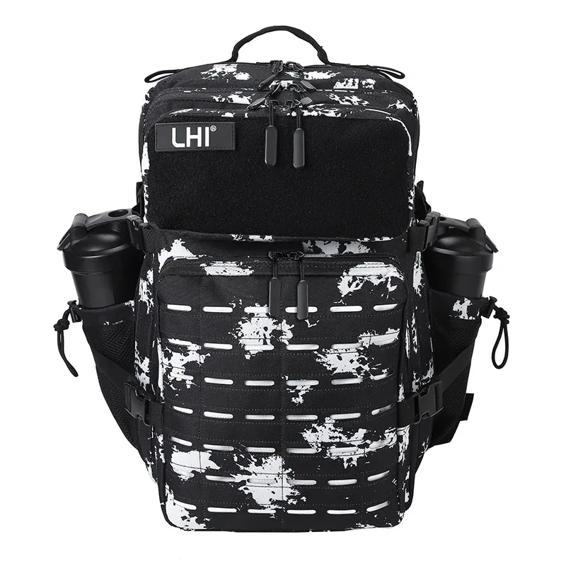 lhi 45l sac à dos tactique hommes noir spotrs athlète sac de sport camping en plein air randonnée sac à dos armée assaut pack avec porte-bouteille