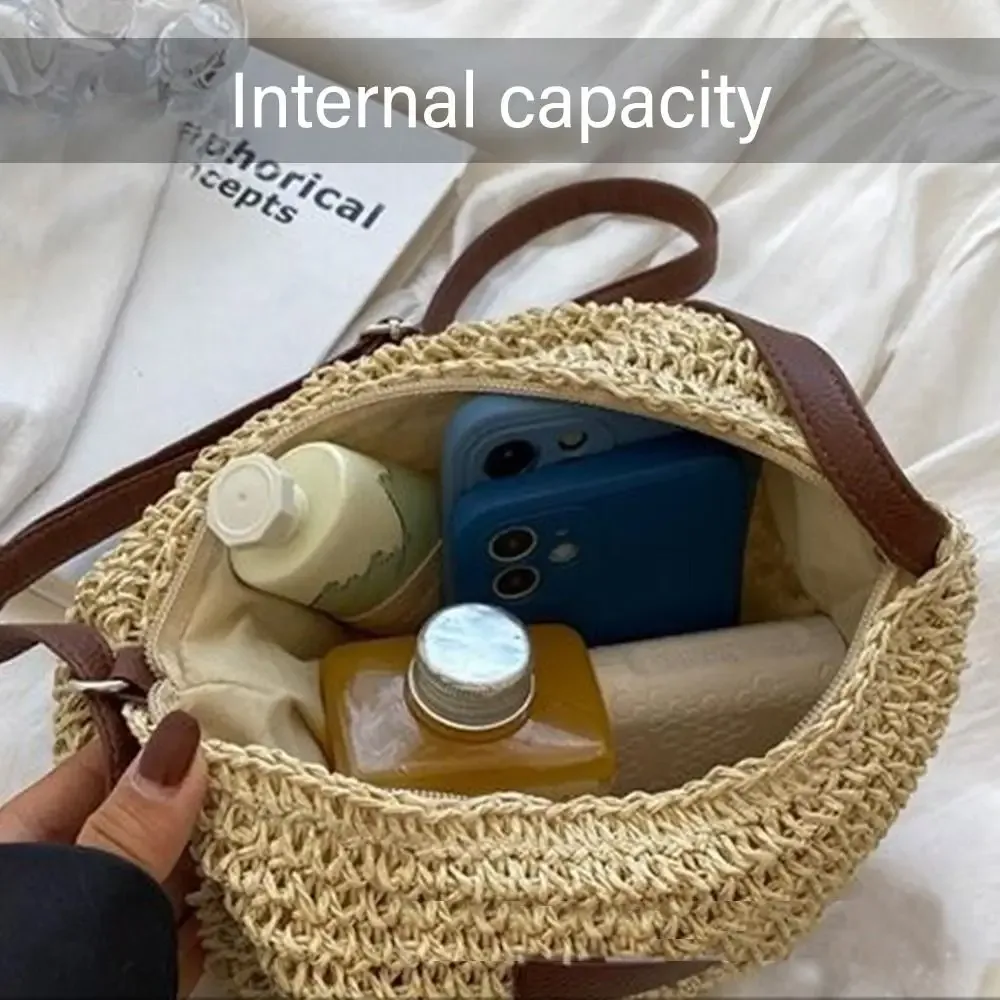 sacs à main latéraux pour femmes, sacs en paille tressée, sacs de plage, sacs à bandoulière, sacs à main en paille tricotée