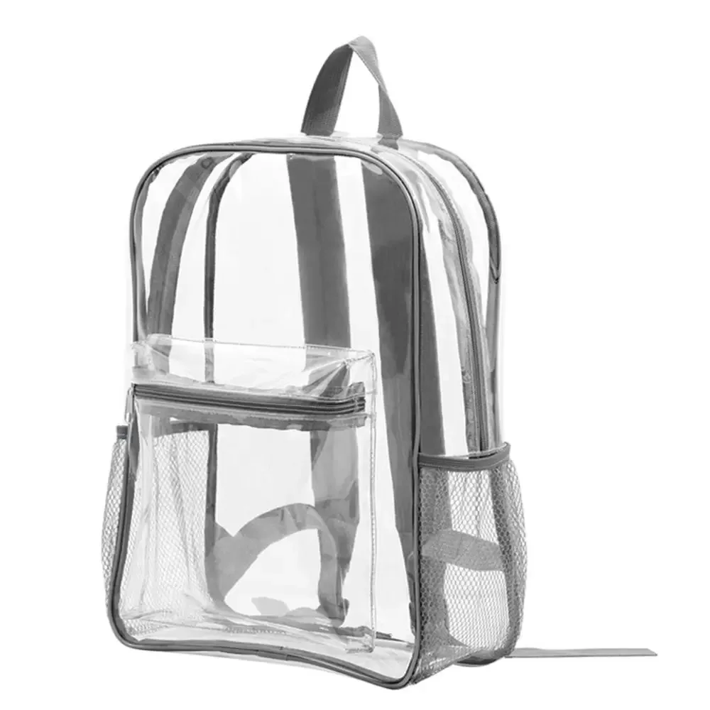 sac à dos transparent en pvc pour sports de plein air, fitness, voyage décontracté, visible, grande capacité, sac à bandoulière étanche