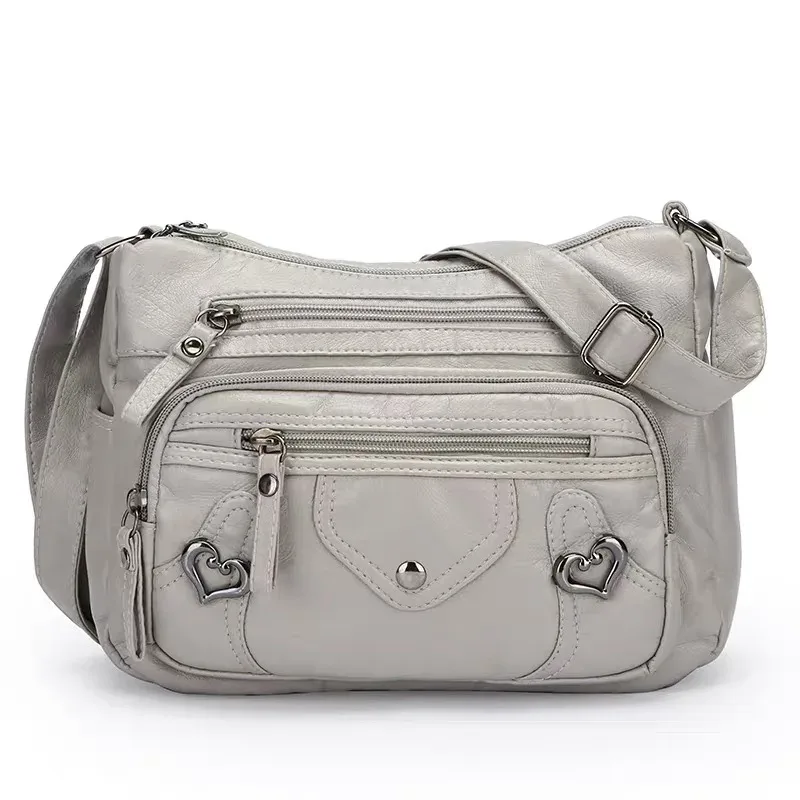 sac bandoulière multi-poches en cuir souple, sacs à main de luxe, sacs à main pour femmes, sacs à bandoulière de créateur pour femmes