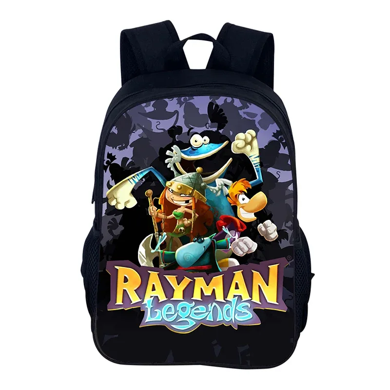 jeux de dessin animé rayman legends 2 pièces ensemble sac à dos cartable garçons filles camping sac à dos trousse à crayons sac à crayons boîte à crayons