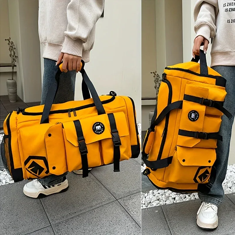 Sac à dos de voyage de grande capacité, 1 pièce, séparation humide et sec, sac de sport, compartiment de rangement, tissu Oxford, voyage de loisirs