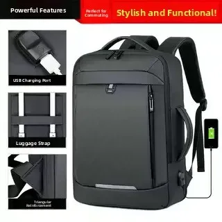 sac à dos unisexe antichute et antichoc pour ordinateur portable, nouveau style 2026, esthétique haut de gamme, sac à double bandoulière personnalisable en tissu oxford pour affaires