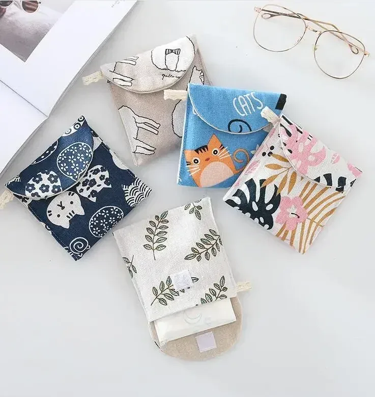 petit sac cosmétique à loquet pour femmes, sac à rouge à lèvres mignon, sac à serviettes hygiéniques, sacs de maquillage de voyage, mini étui de beauté