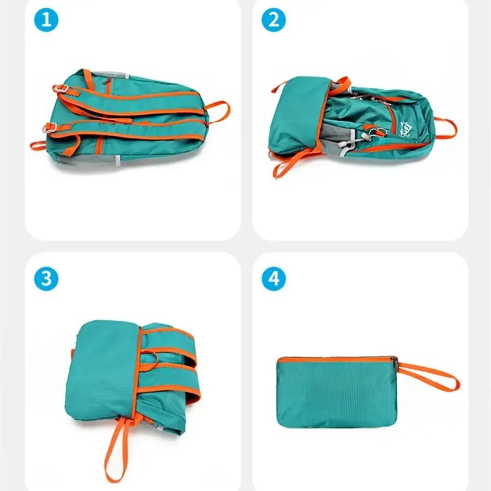 sac à dos pliable décontracté de grande capacité, sac à fermeture éclair pliable, sac à bandoulière, sac de voyage léger en nylon pour hommes