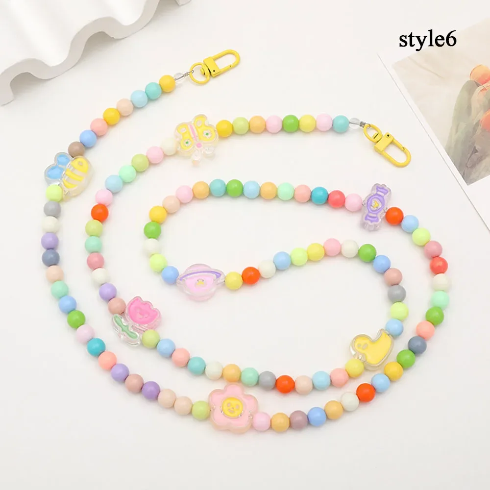coréen rose fleur téléphone sangle breloque chaîne noeud téléphone portable lanière porte-clés filles sac pendentif mignon bandoulière sac à bandoulière chaîne