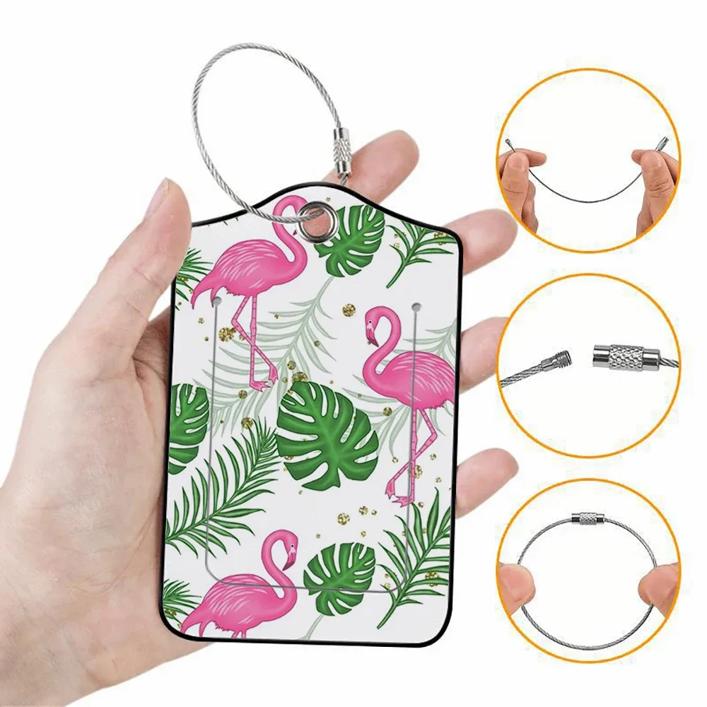 offre spéciale animaux mignons en cuir étiquette de bagage d'affaires étiquette d'adresse de valise étiquette de valise d'embarquement étiquette nom id adresse clip