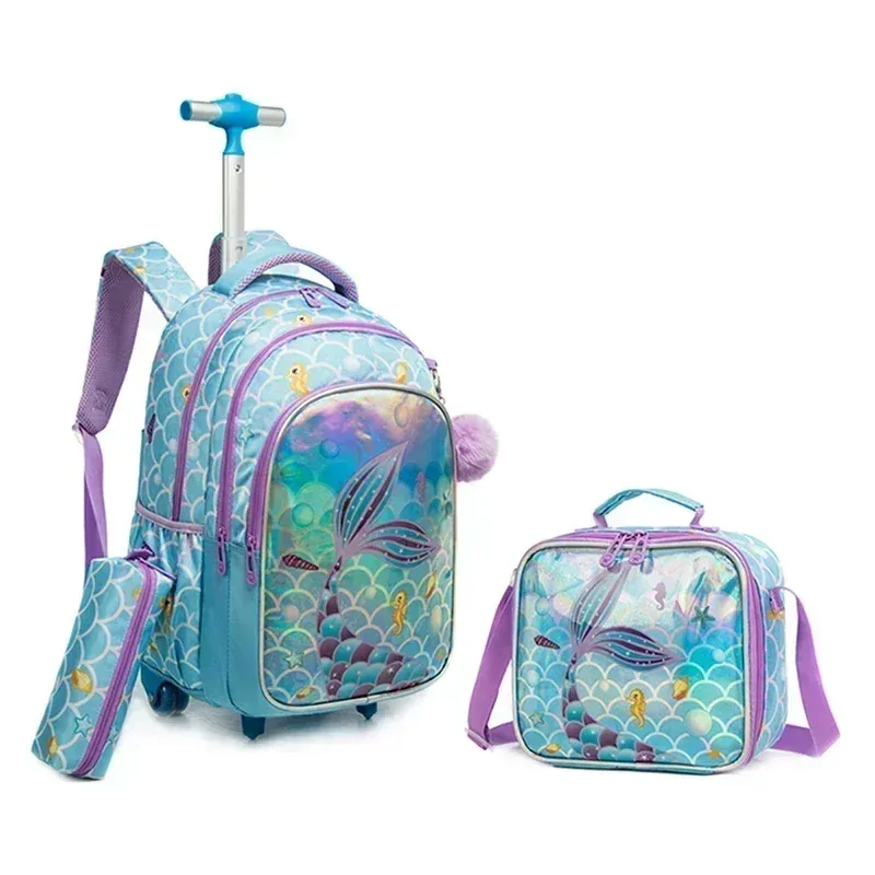 sac à dos à roulettes pour enfants, sac à dos à roulettes pour garçons, sac à roulettes d'école, ensemble de sacs à bagages de voyage pour enfants